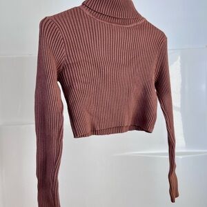 Daisy Ribbed Turtleneck Sweater